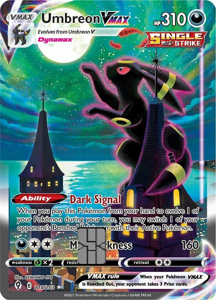 Pokemon Umbreon Vmax Gloss Credit Debit Card Decal Sticker