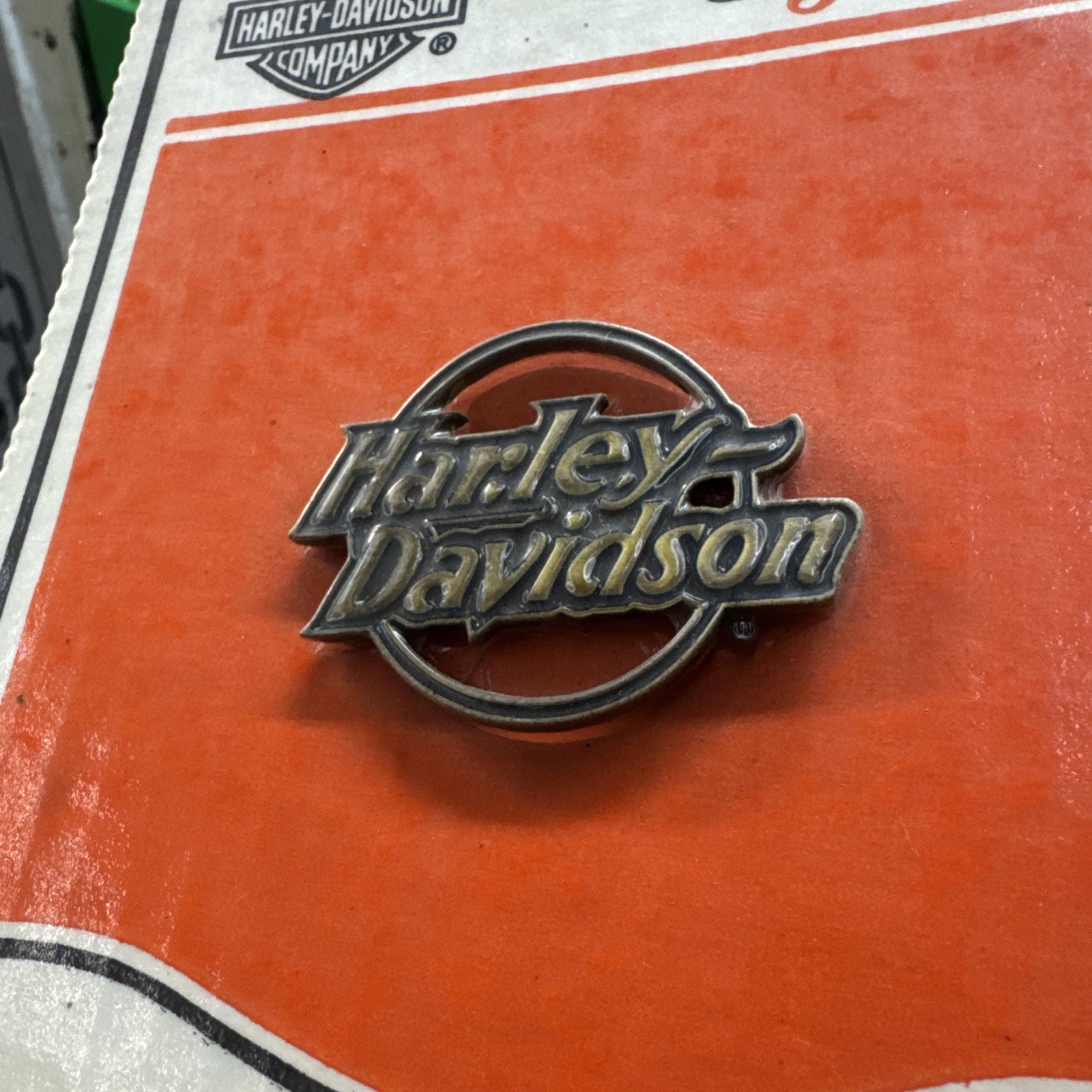 VTG 1919 Script Harley Davidson Logo Medallion emblem OEM Genuine HOG NEW Med 2”