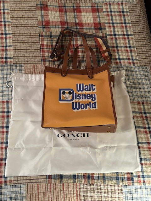 Coach Disney Parks Medium Honeycomb Crossbody Field Tote Bag NWT