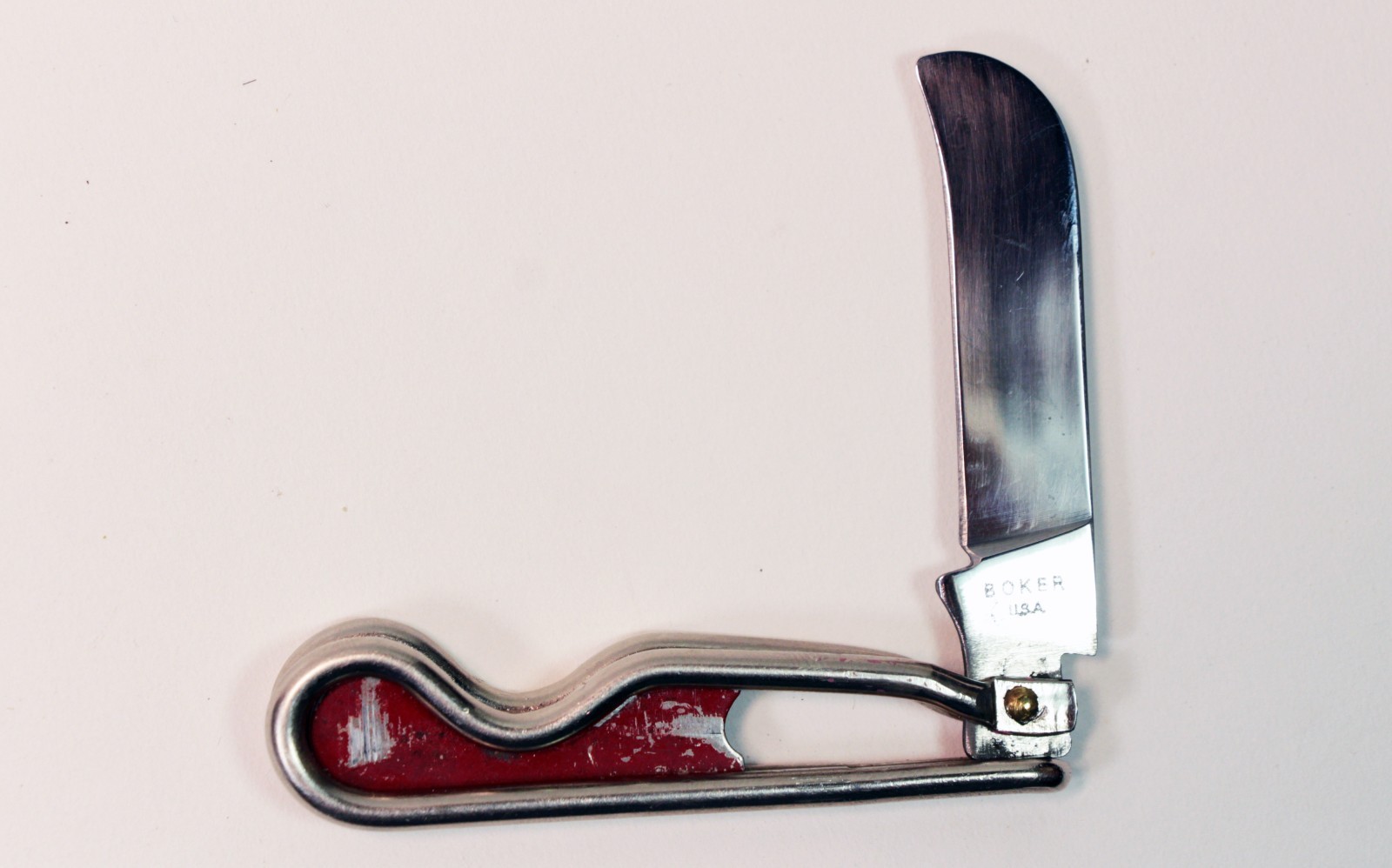 Rare 1956-1958 Wire Frame/Wire Jack Hawkbill knife by Boker USA