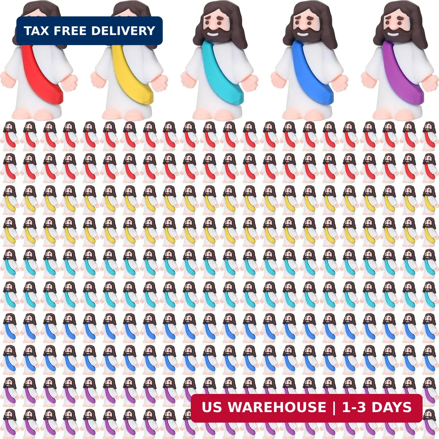 300 Pcs Mini Jesus Figurines for VBS 2026 Church,Colorful