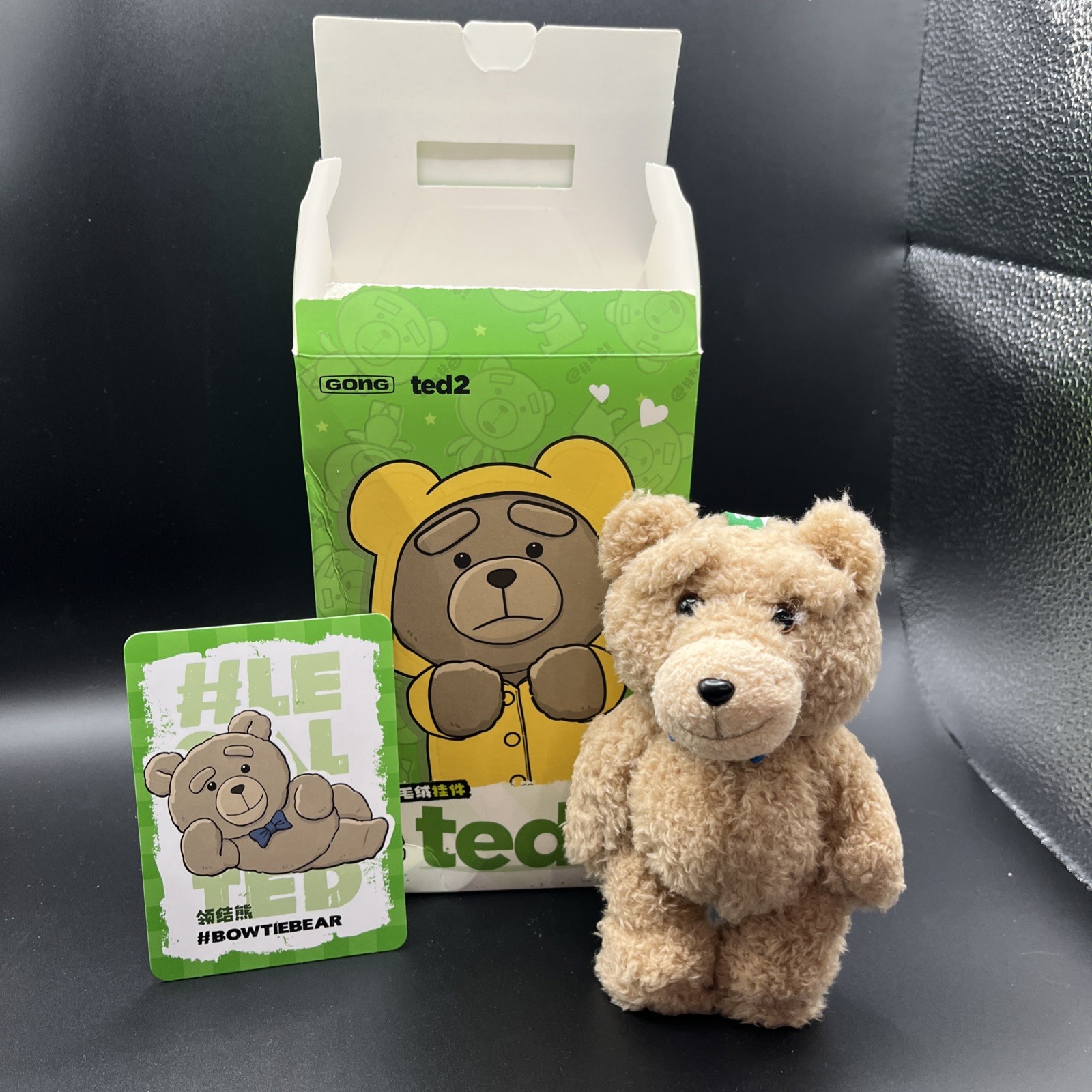 Pop Mart Ted 2 Bow tie Bear Confirmed new with card and box Authentic Pendant