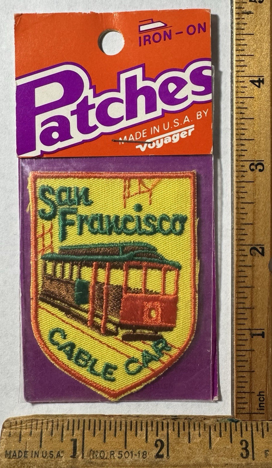 Vintage San Francisco California Cable Cars Patch Voyager Travel Souvenir