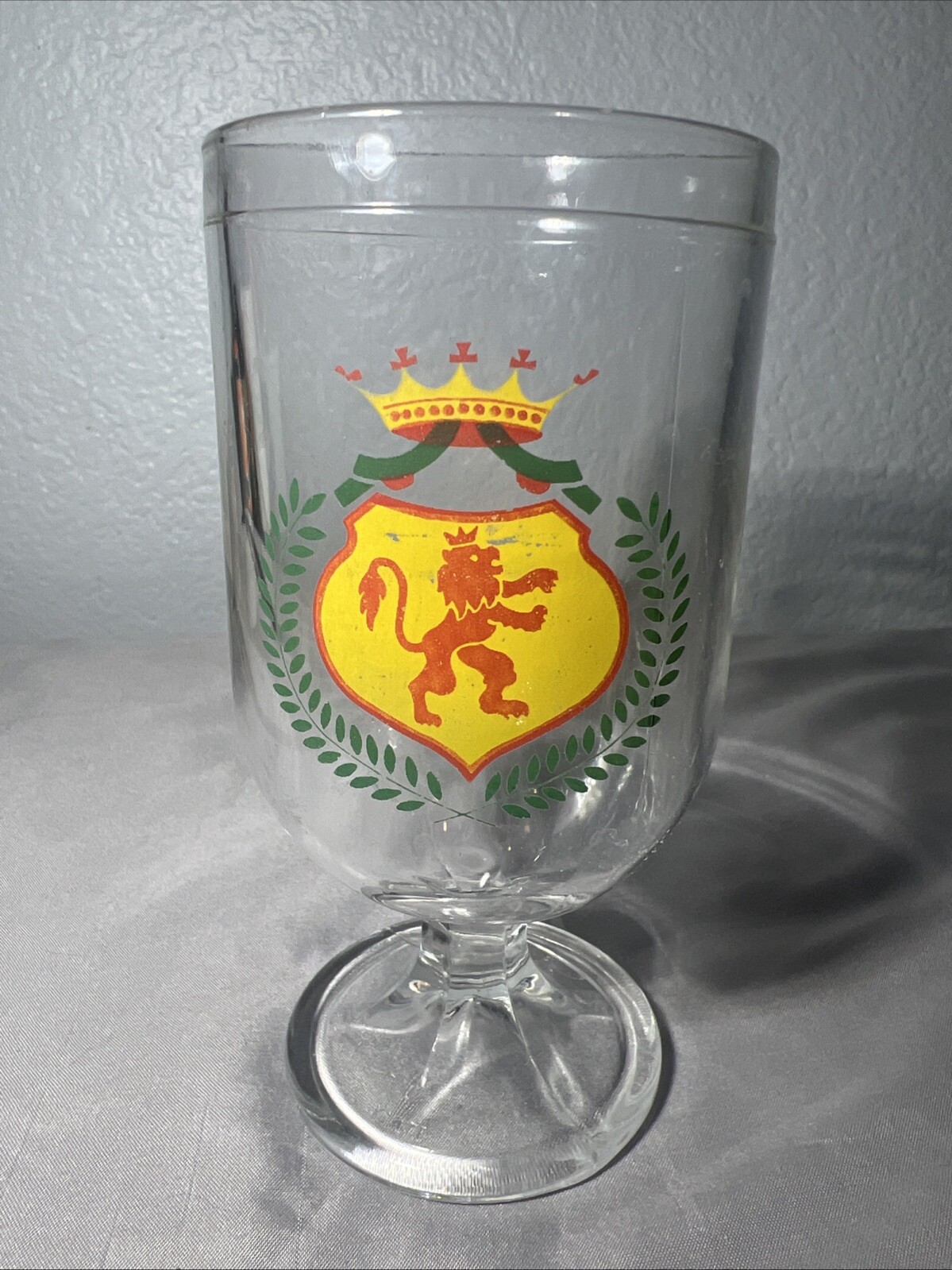 Nutella European Promo Stemmed Glass Cup With Crest 1972 Import Vintage RARE 6\