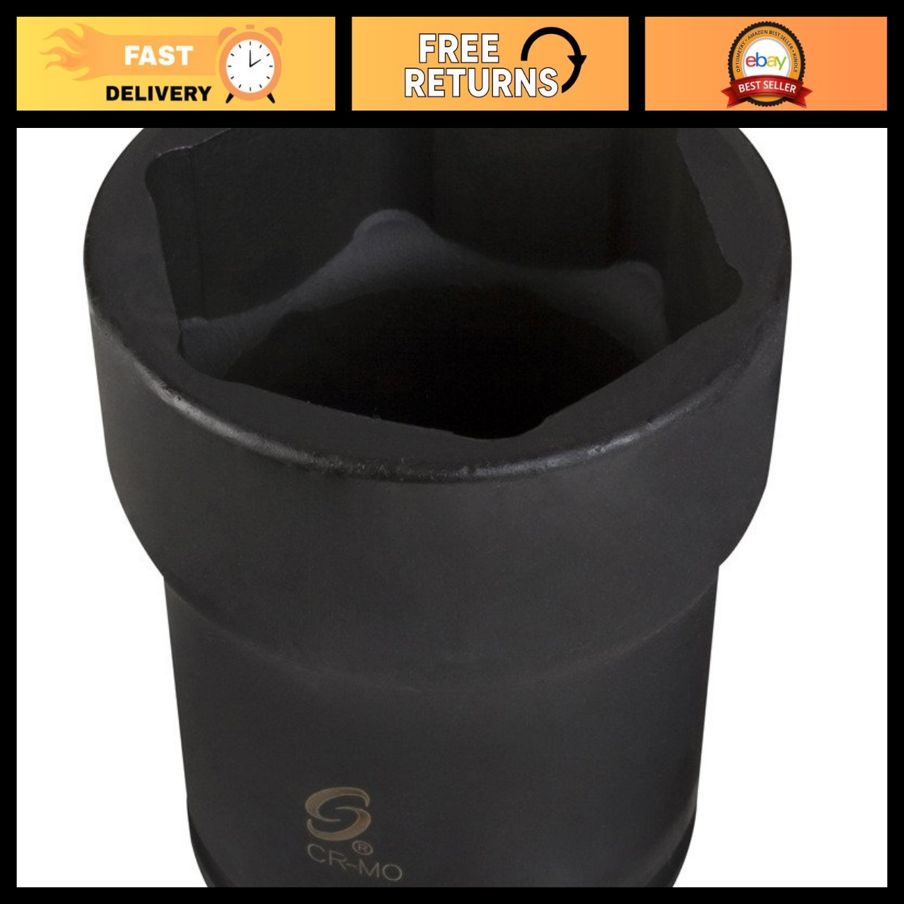 SUNEX Tools 3/4 in. Drive 2-1/4 in. 6-Point Wheel Bearing Locknut Socket for Tru