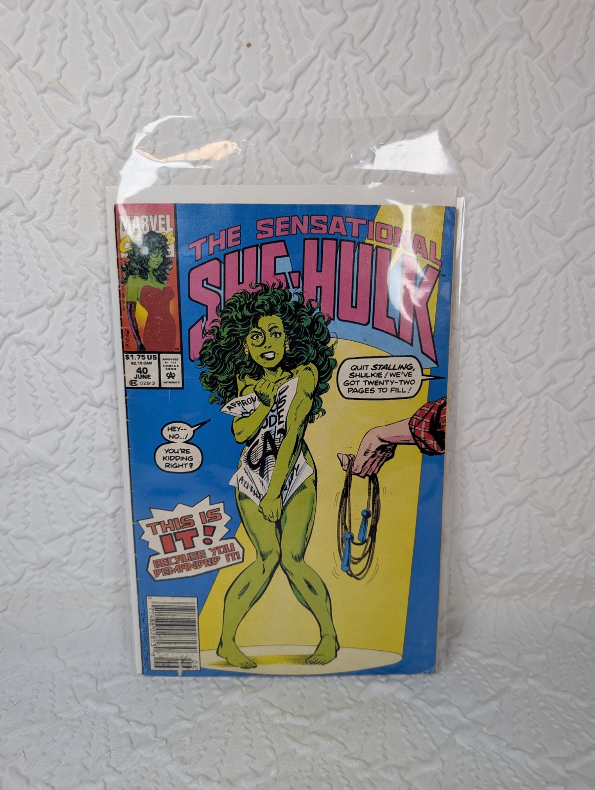 Sensational She-Hulk #40 1992 Marvel Newsstand John Byrne Jump Rope Comic Book