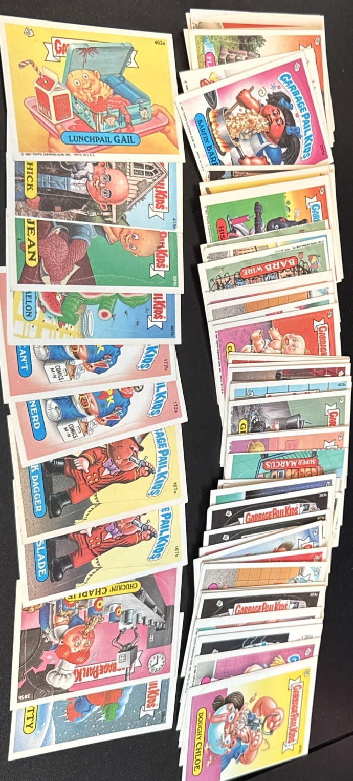 1980s Vintage Garbage Pail Kids Mixed Lot of 59 Cards