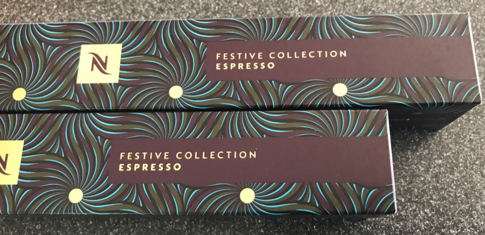 Nespresso Festive  Collection Espresso   20 Pods  Original  Line Limited Edition