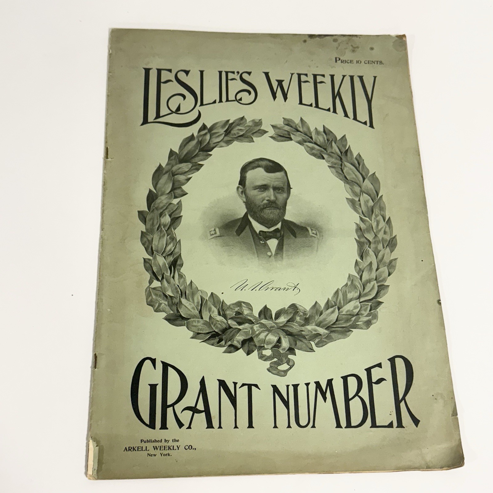 1897 President Ulysses Grant Large Magazine Newspaper Vintage Leslie’s Weekly