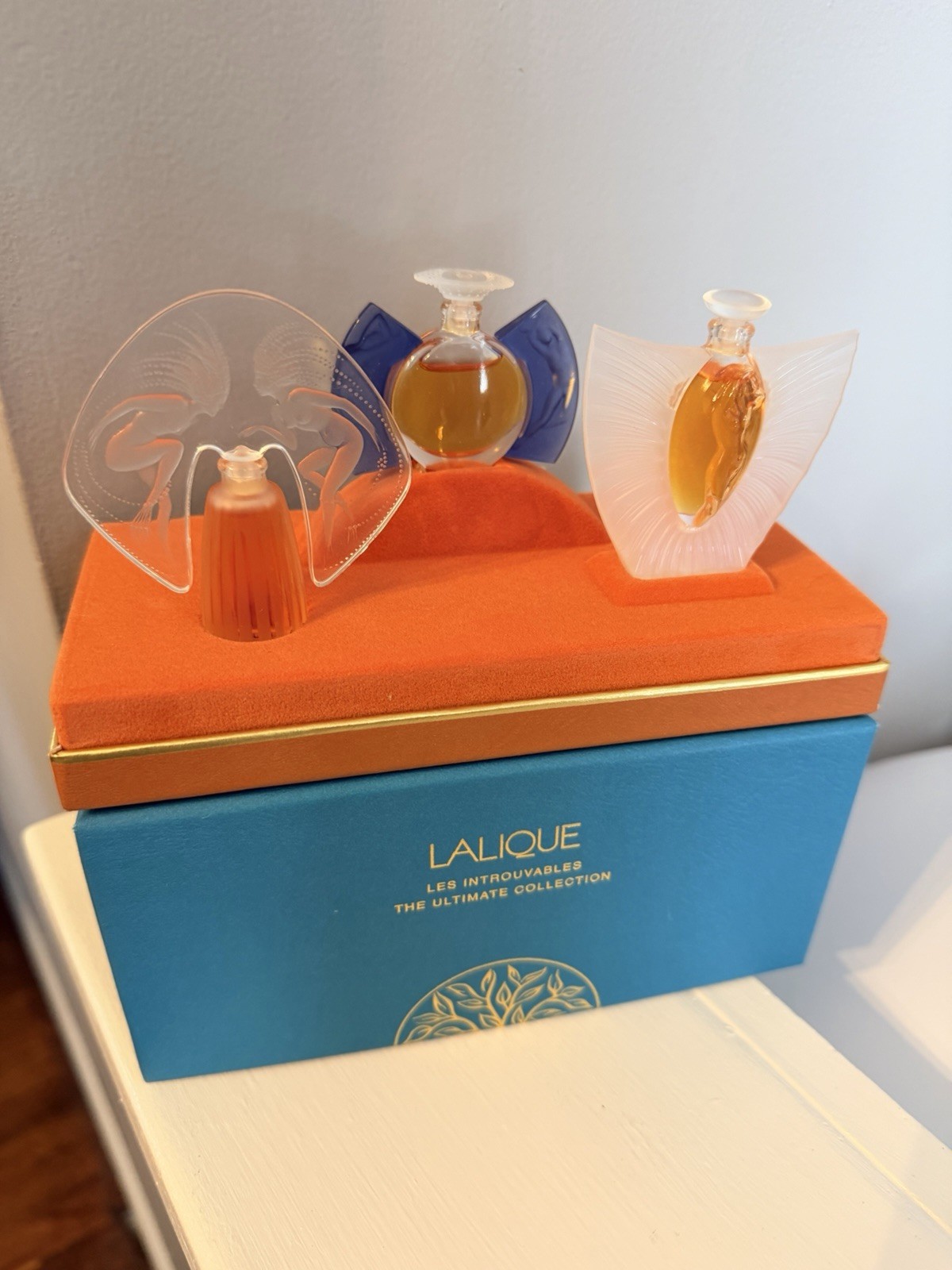 Lalique Les Introuvables Ultimate Collection Parfum Set 3×4.5ml FULL w/box 