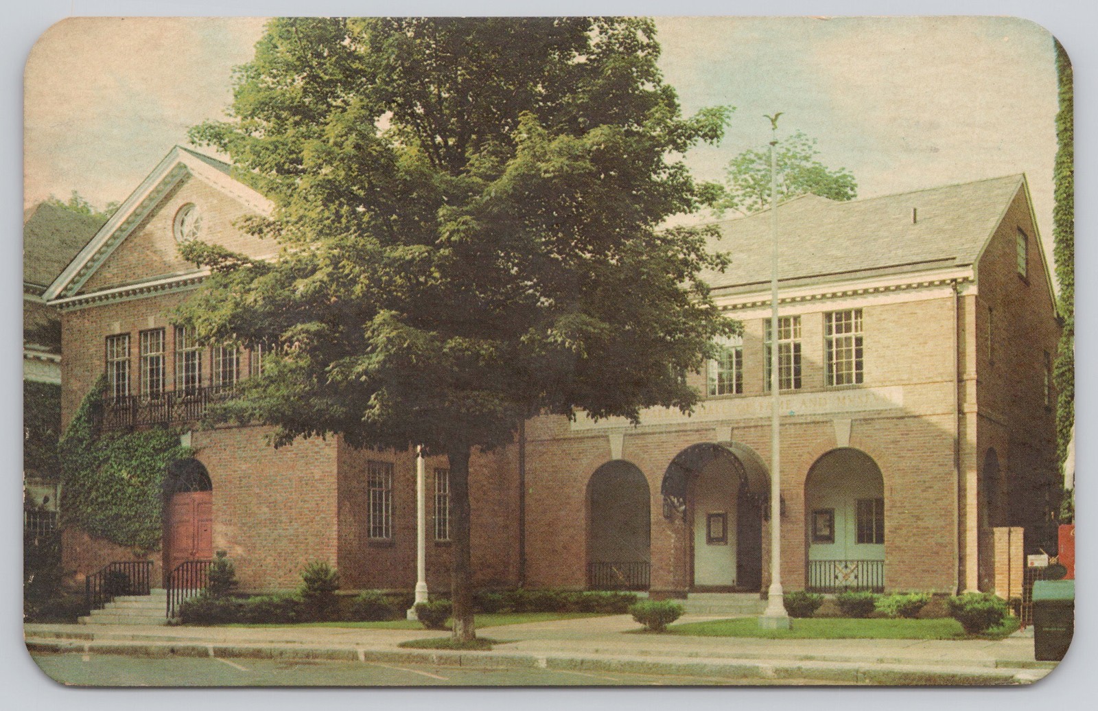 Cooperstown, New York Baseball Hall of Fame Museum Chrome Postcard Posted 1964