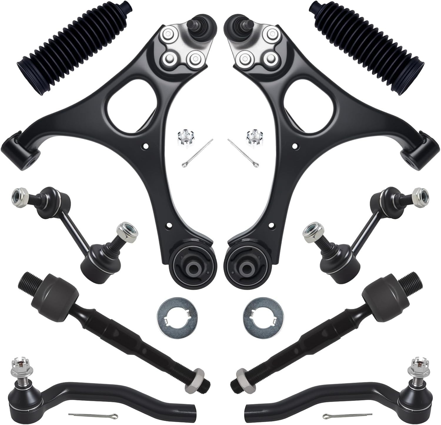 AUQDD 10Pcs Front End Suspension Kit Fit For 2006-2011 Ho-nda Civic (1.3L 1.8...