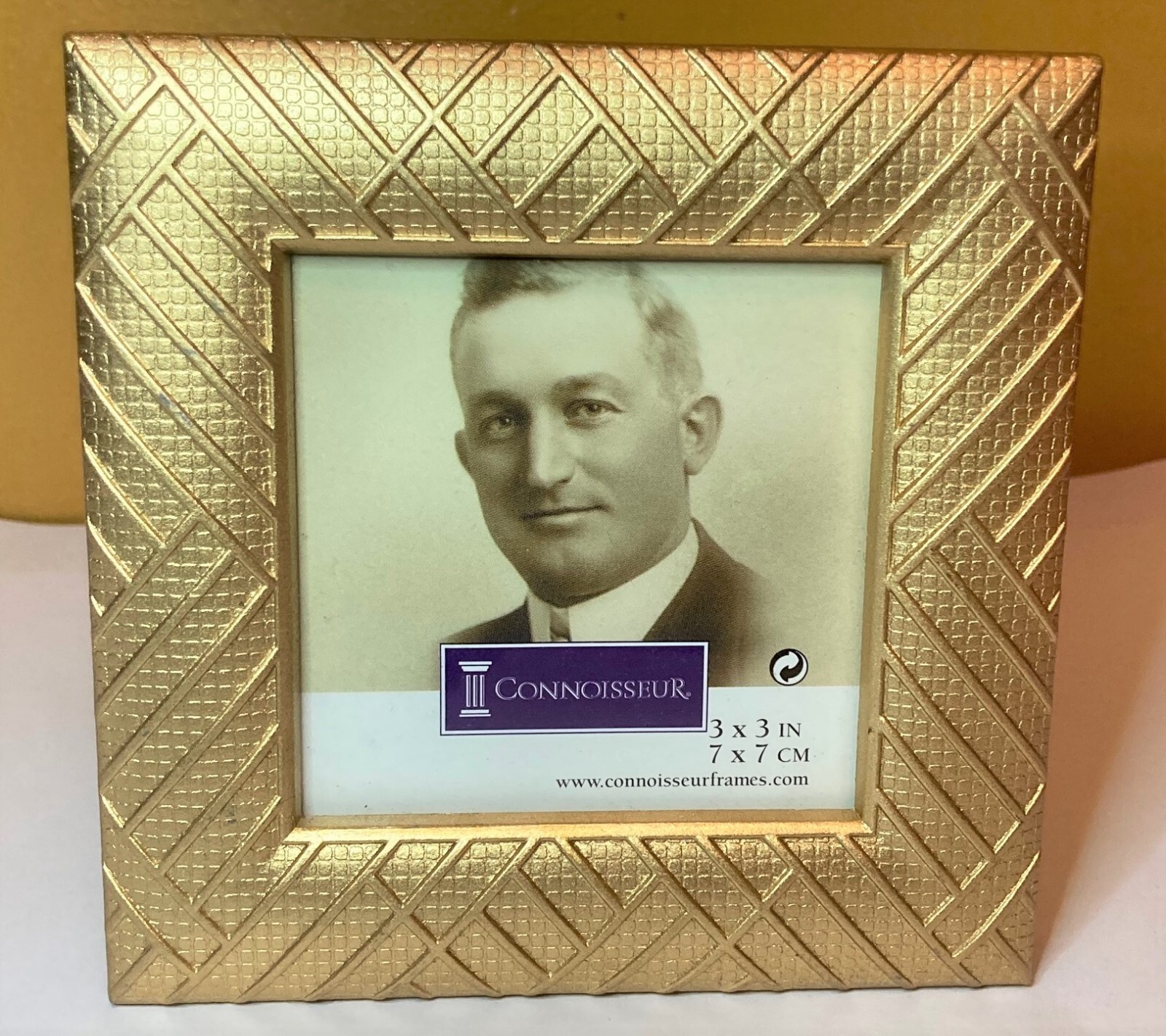 Connoisseur Gold Metal Square Picture Frame  Holds a 
