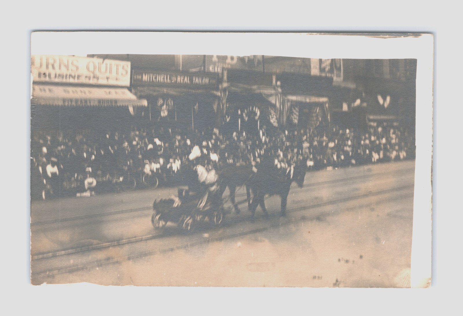 1912 RPPC Shriners Flower Parade Los Angeles S Broadway Mitchell the Real Tailor