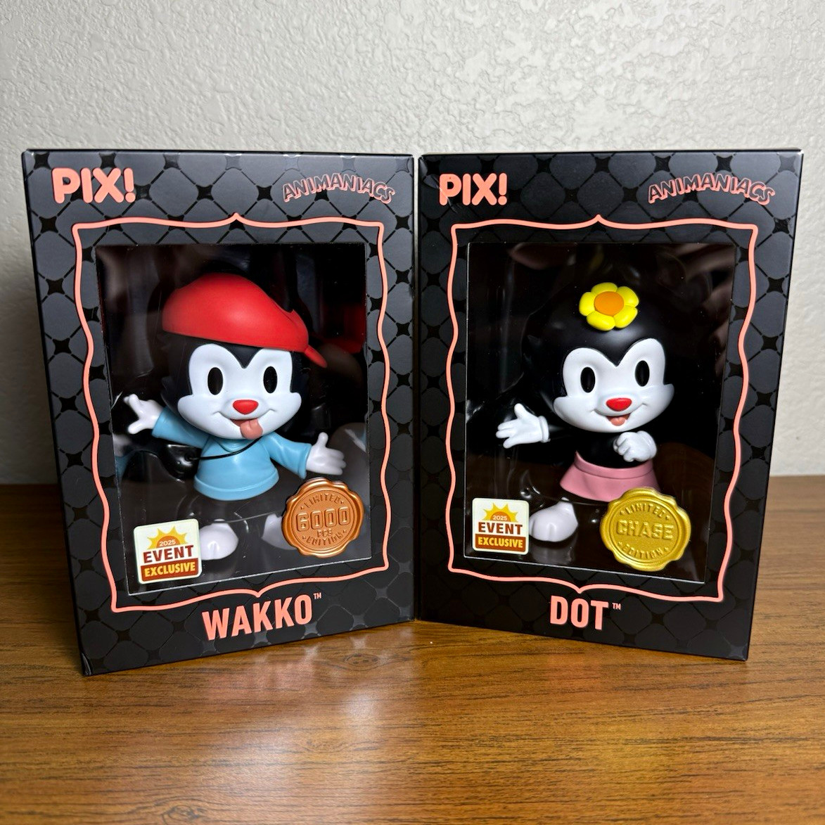 Thrilljoy PIX Animaniacs Wakko & Dot Figures Event Exclusive Chase Unopened