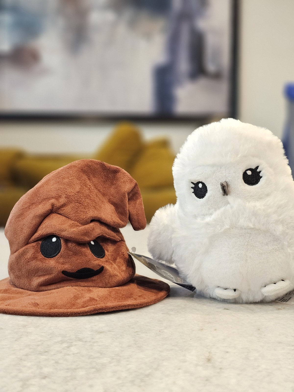 Set Of 2 Hedwig AND Sorting Hat Plush Harry Potter 25th Anniv 25 Years of Magic