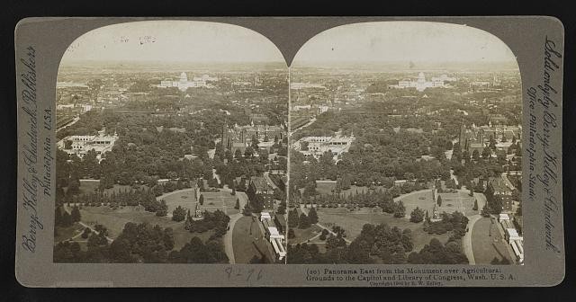 Washington DC 1906 Panorama East from Monument to Capitol Library Congress