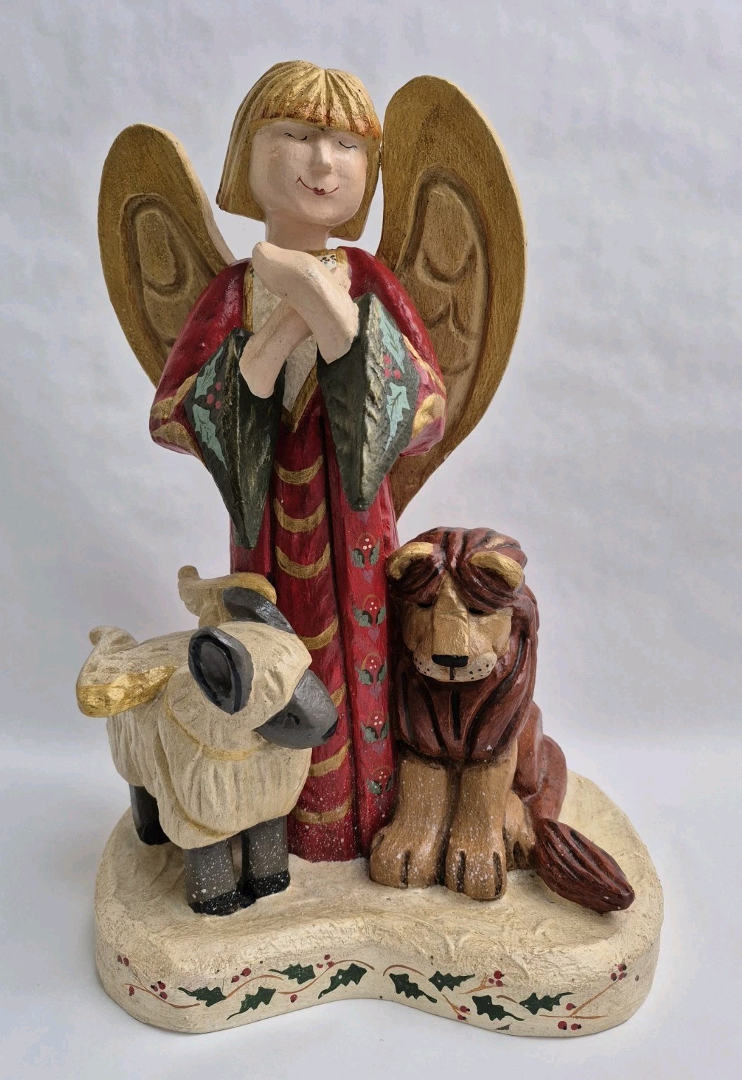 House of Hatten Angel Peaceable Kingdom Figurine Denise Calla Lamb Lion 1998 15