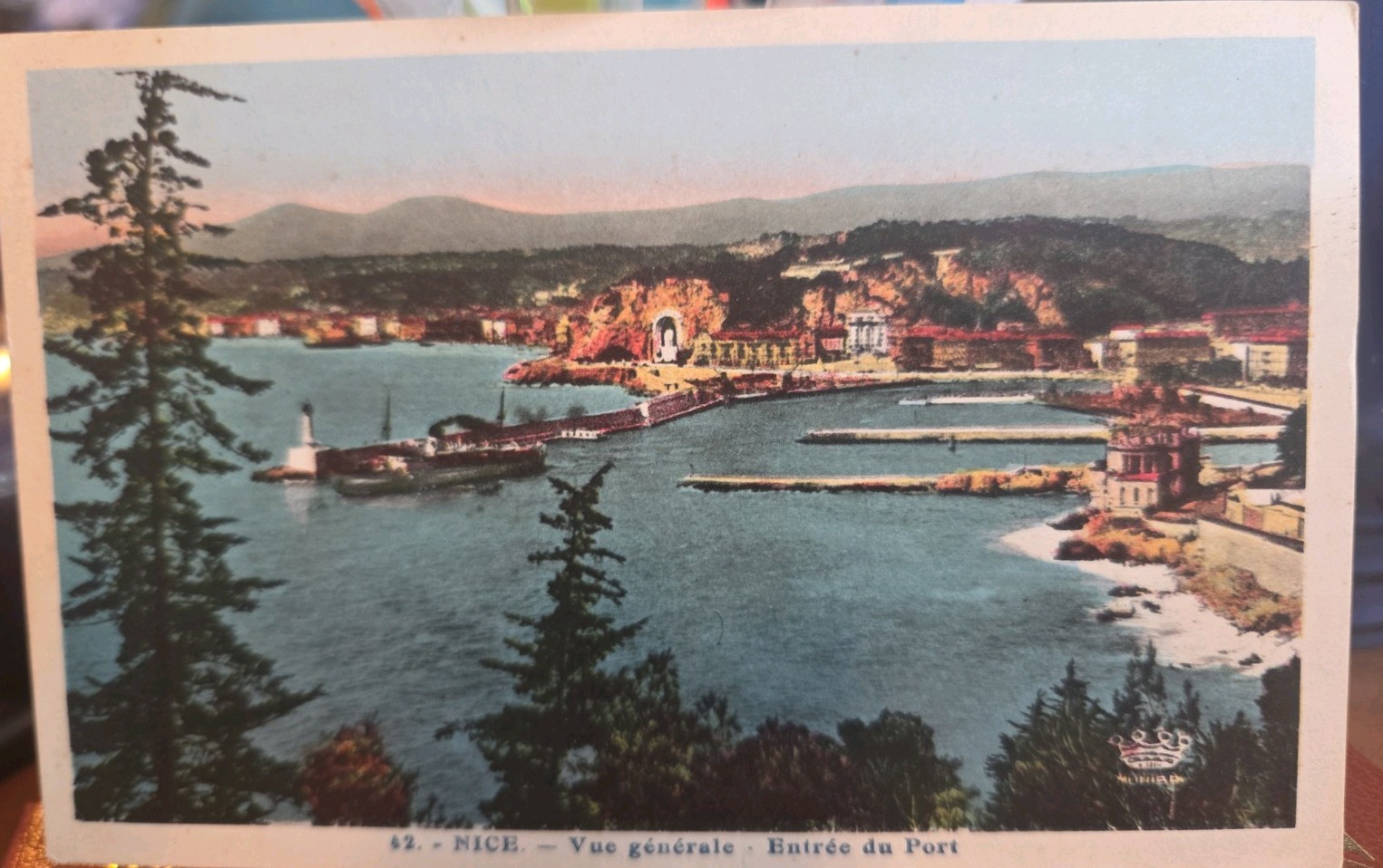 Vintage 1940's Post Card From NICE, FRANCE, COLOR, UNPOSTED #42