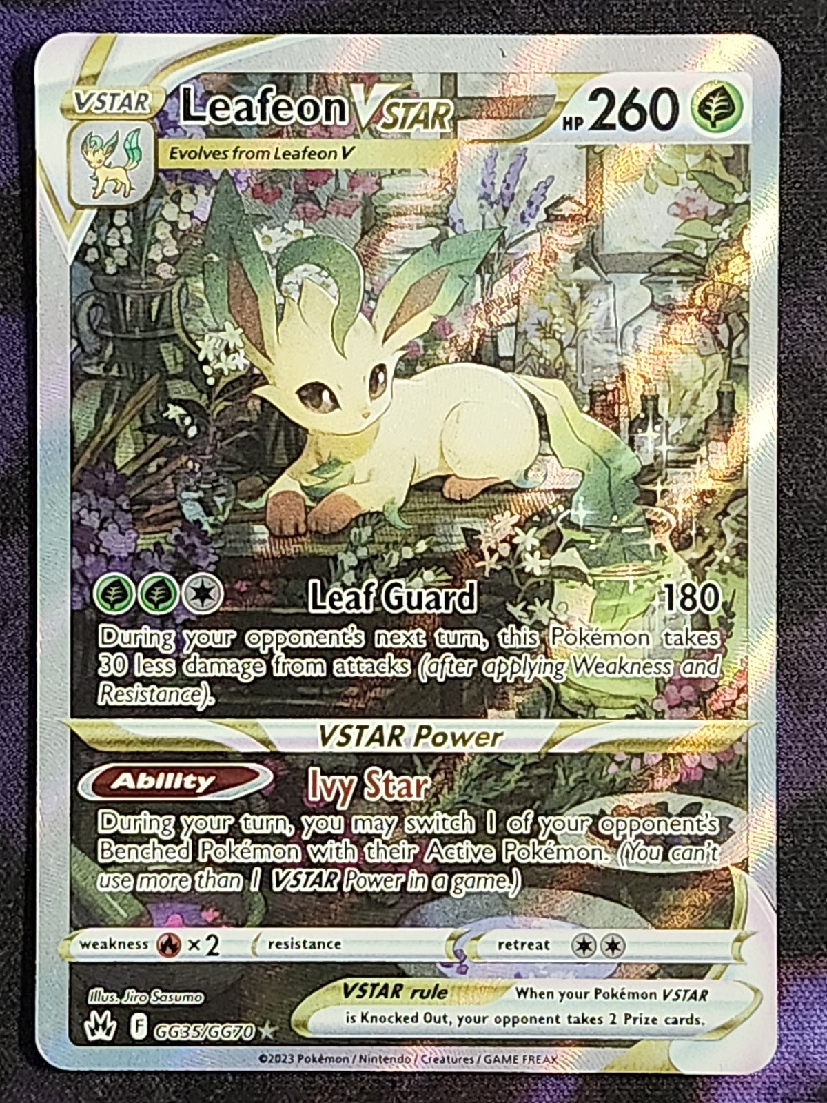 Pokemon Leafeon VSTAR GG35/GG70 Crown Zenith CRZ