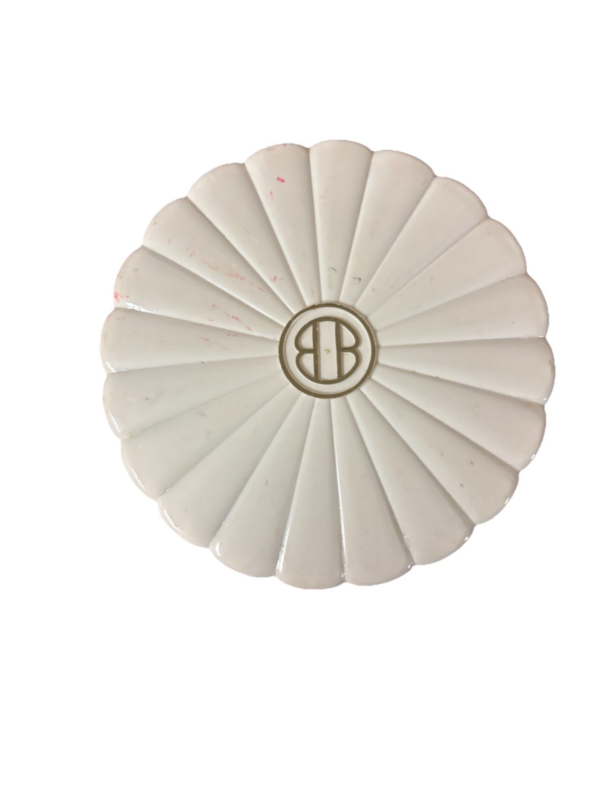 Vintage Balenciaga Paris Poudre Pour Le Bain Bath Powder Jar BB Logo Plastic