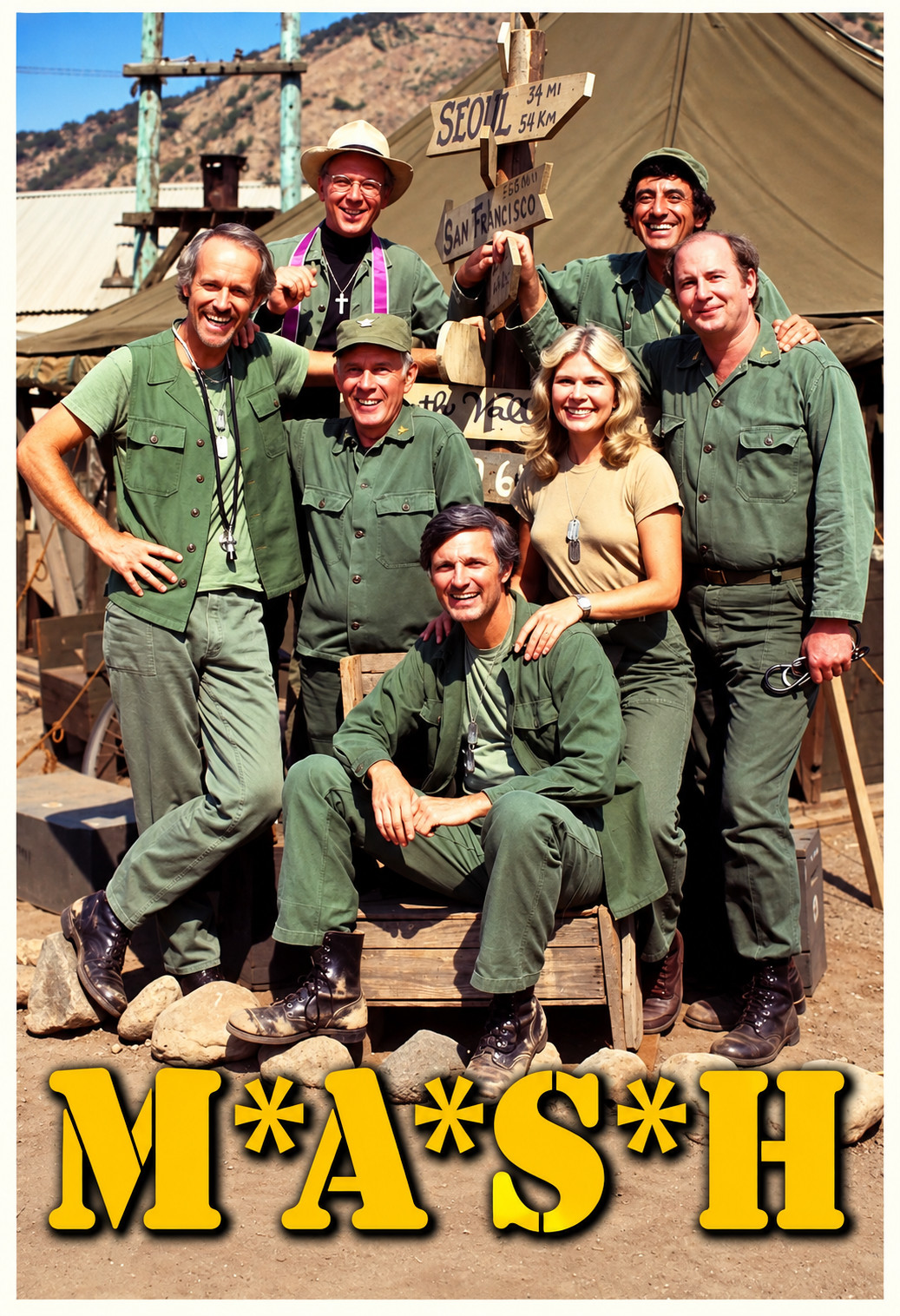 MASH 4077th Classic TV show retro Poster Print