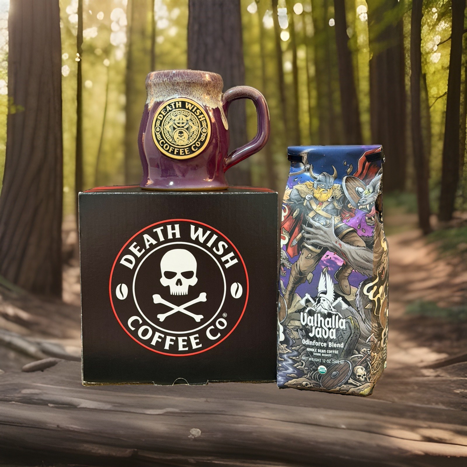 Death Wish Coffee Co. 2026 LE Valhalla Java Mug & Odinforce Blend Beans Bundle