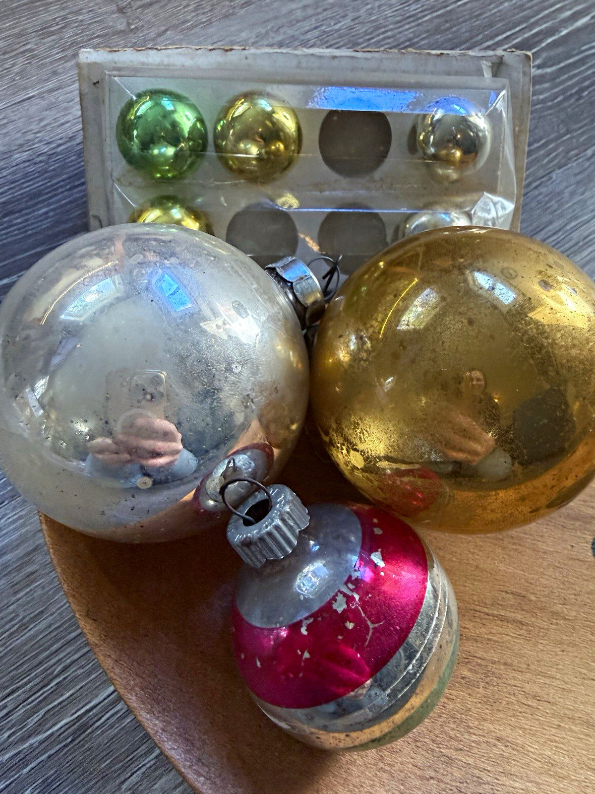 Vintage Shiny Brite & others lot of  Glass Christmas Bauble Ornaments