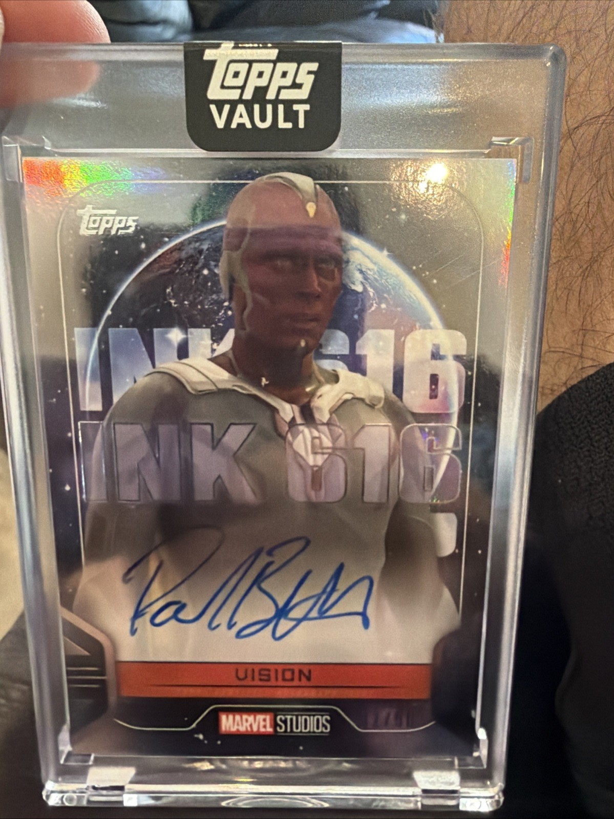 VISION PAUL BETTANY 2026 TOPPS MARVEL VAULT INK 616 AUTO /50 #INK-PB