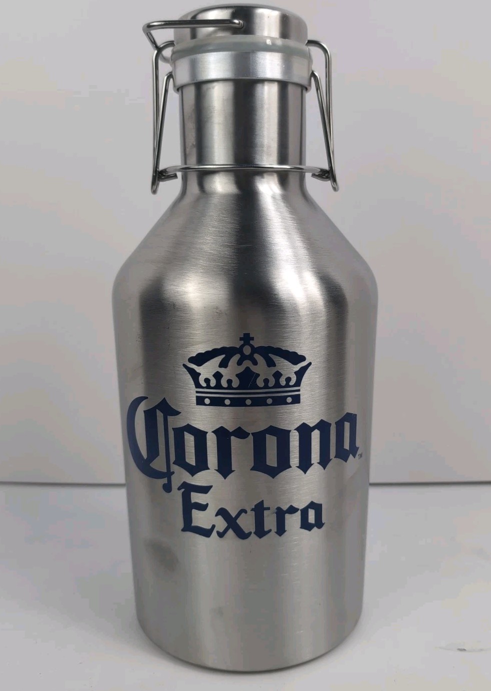 Corona Stainless Crown Logo Growler, 64oz Metallic with Lid 11\