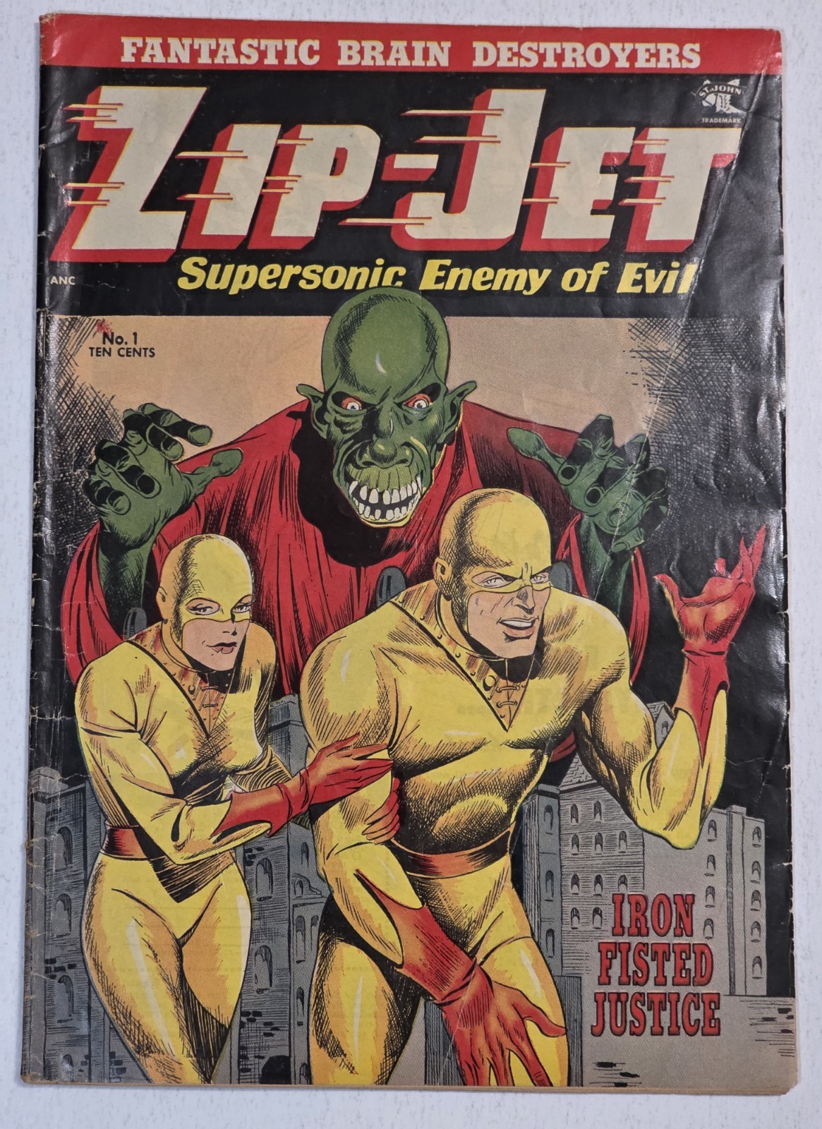 Zip-Jet #1 VG St. John 1953 Pre-Code Golden Age Alien Cover Ruben Moreira Art