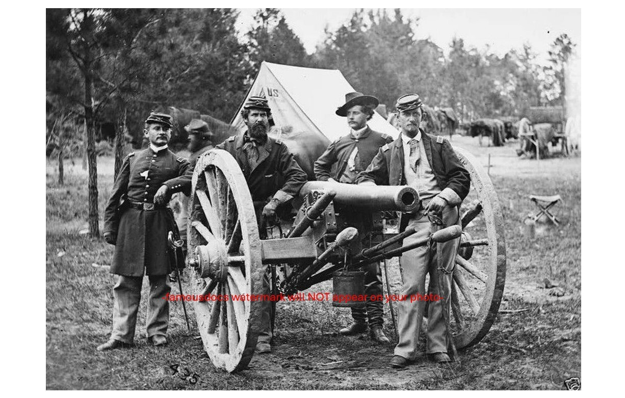 Horse Artillery PHOTO Battery A 2nd US Artillery Cannon Officers Civil War Union