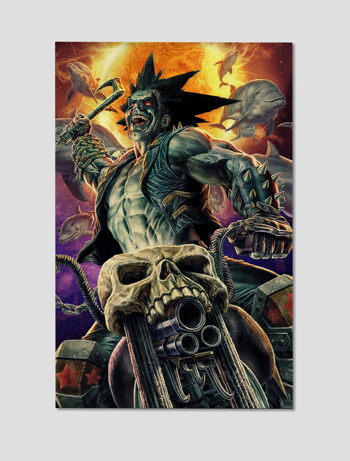 Lobo Motorcycle Rider Premium Giclee Print Poster 11\