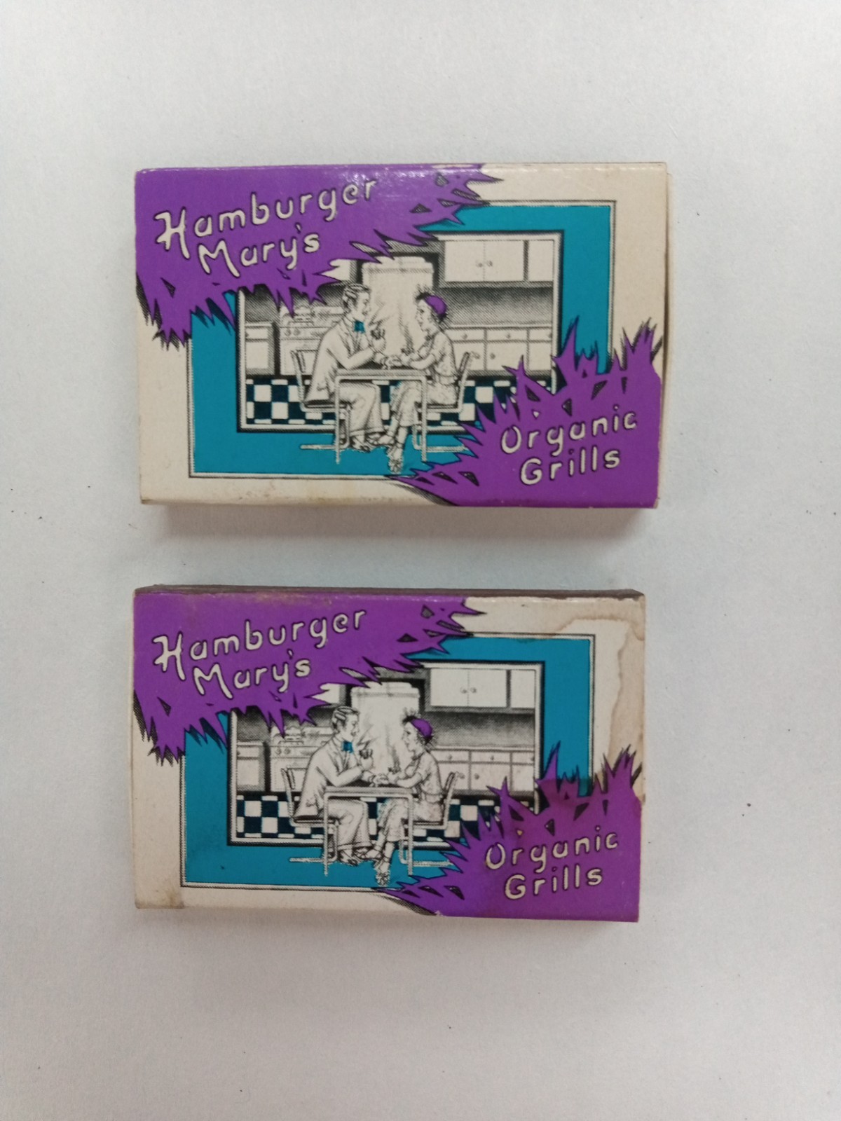 Lot Of 2 Vintage Hamburger Mary's 1582 Folsom Street San Francisco CA Matchbooks