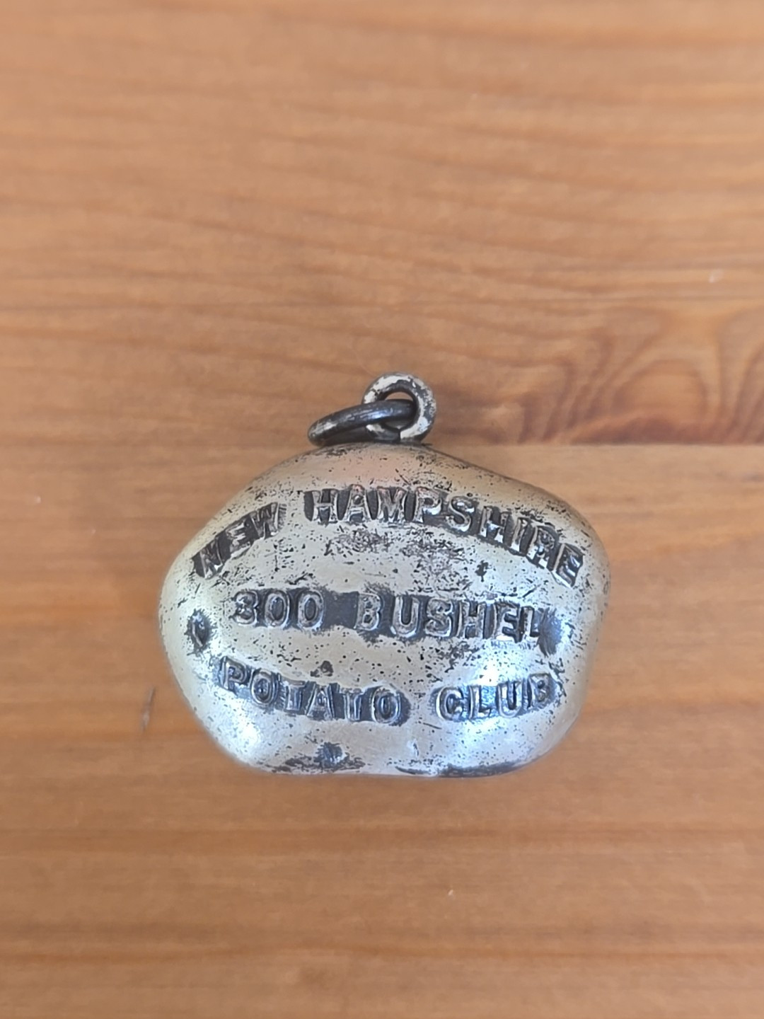1929 NEW HAMPSHIRE 300 BUSHEL POTATO CLUB STERLING SILVER CHARM COOS COUNTY 