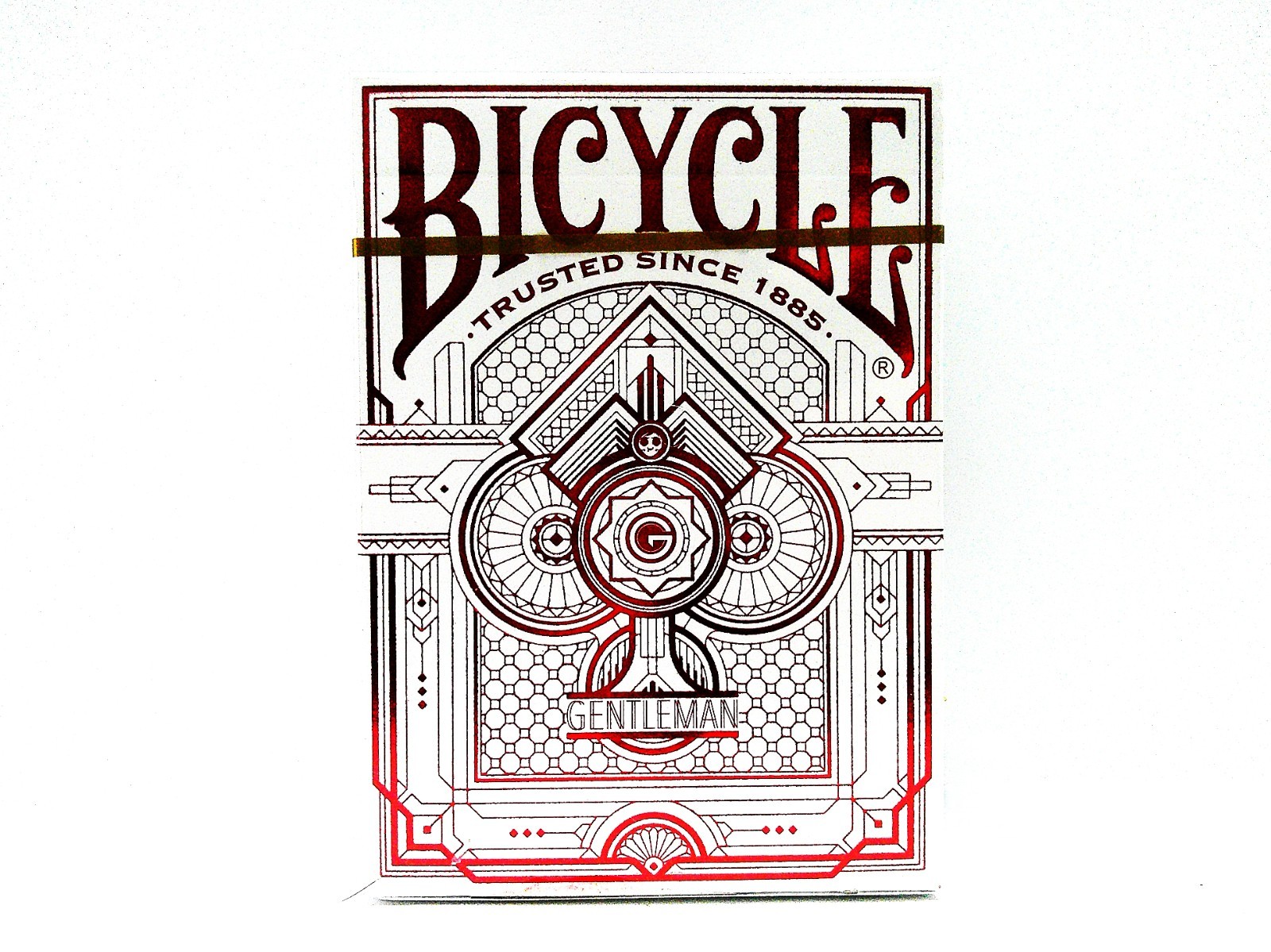 ONE NEW SEALED BICYCLE GENTLEMAN RED ACCENTS DECK BLACKOUT BROTHER 2015 LIMITED