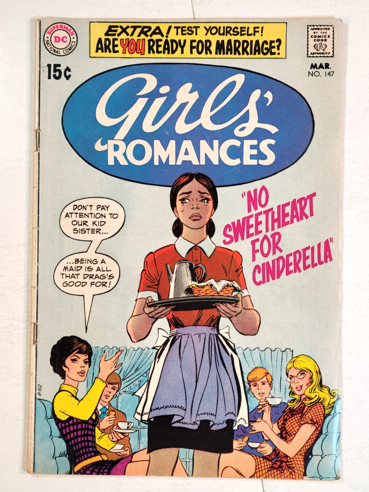 GIRLS\' ROMANCES #147 DC Comics March 1970 Nick Cardy-c VG 4.0 Win Mortimer-a