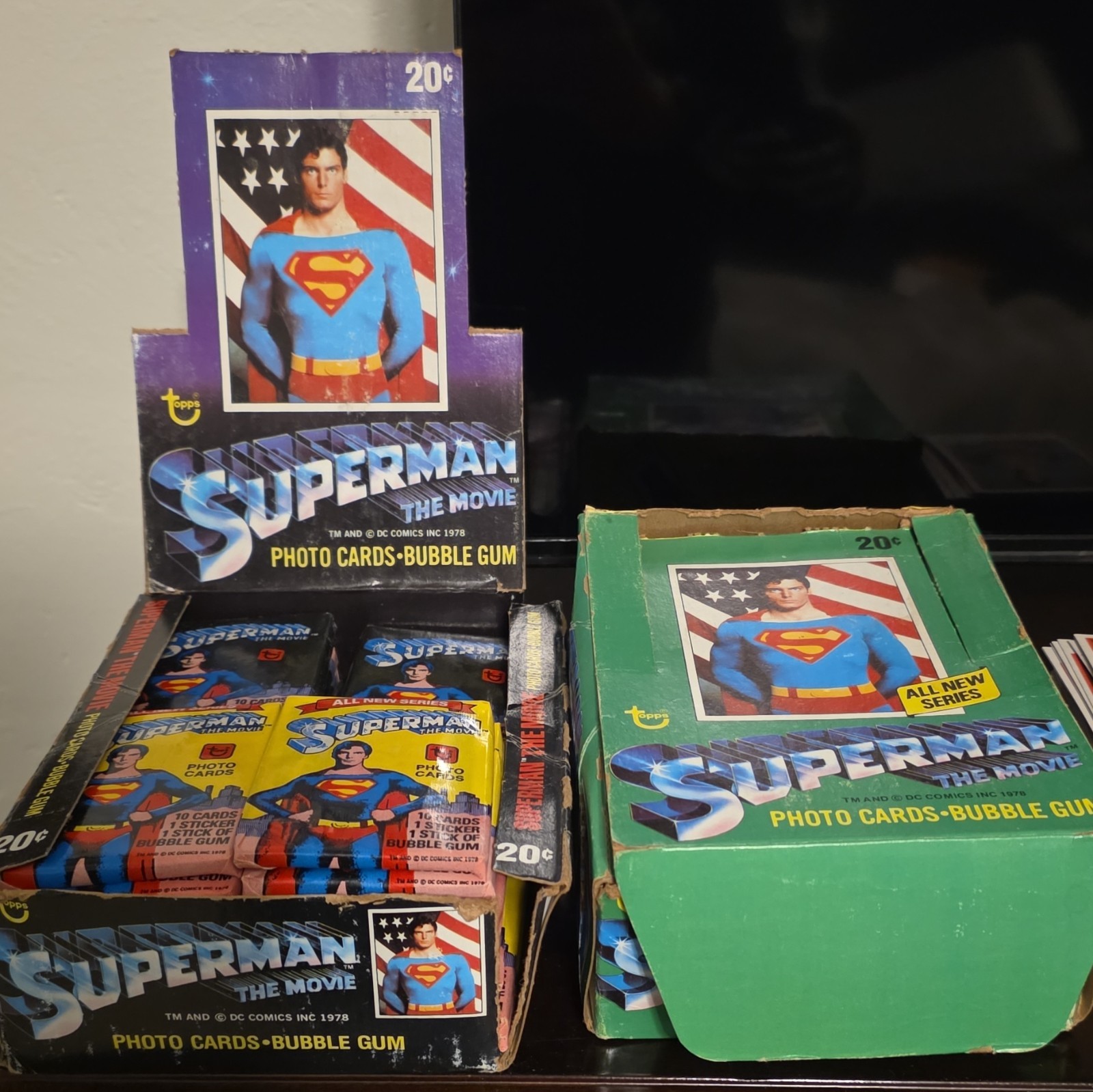 1978  TOPPS SUPERMAN (1st SERIES) FULL Wax BOX (36) PACKS new old stock find