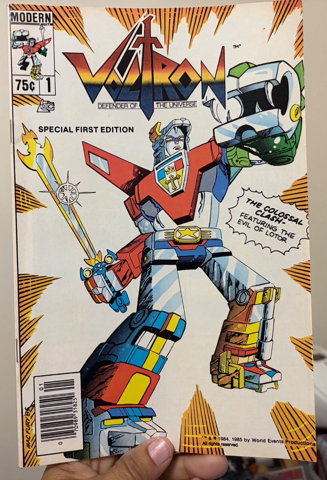 Voltron: Defender of the Universe #1 - 1st SPECIAL FIRST EDITION -  Mac Fury