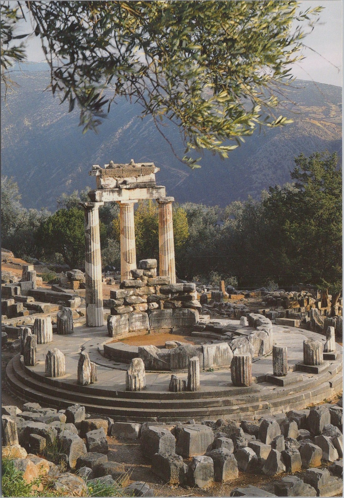 Delphi Temple of Athena Pronaea at Delphi Editions Haitalis 4.5x6.5 Postcard