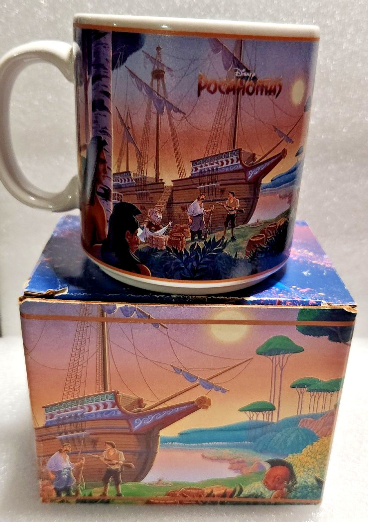 Vintage Walt Disney World Parks Pocahontas Coffee Mug Cup Exclusive Disneyland
