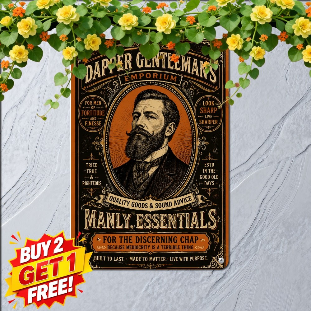 Victorian Style Funny Retro Durable Metal Sign Humorous Antique Tin Plaque