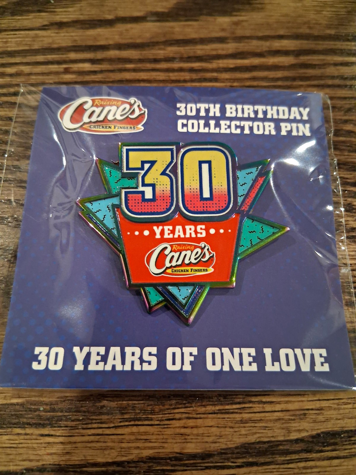 Raising Cane's 30th Birthday Collector Pin - 30 Years of One Love