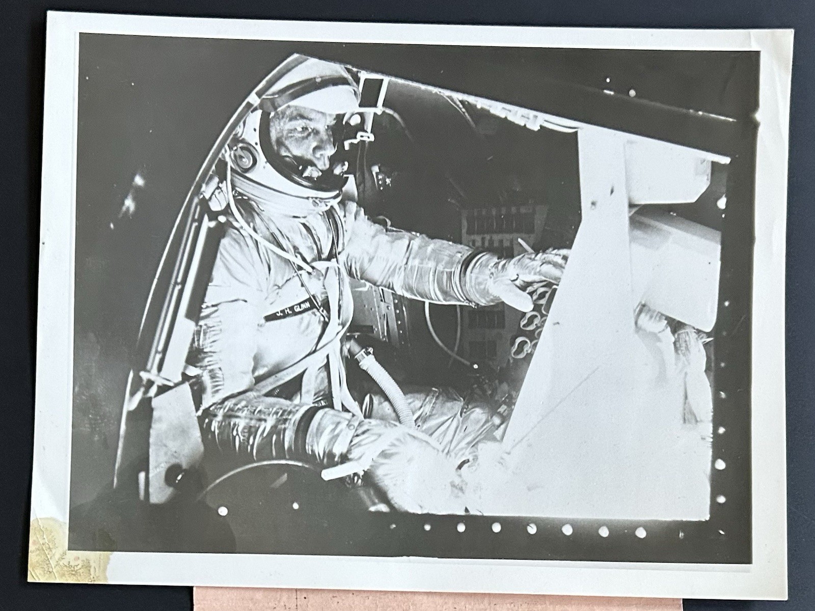 1960 NASA AP News Features Astronaut John H. Glenn, Jr., Press Photo