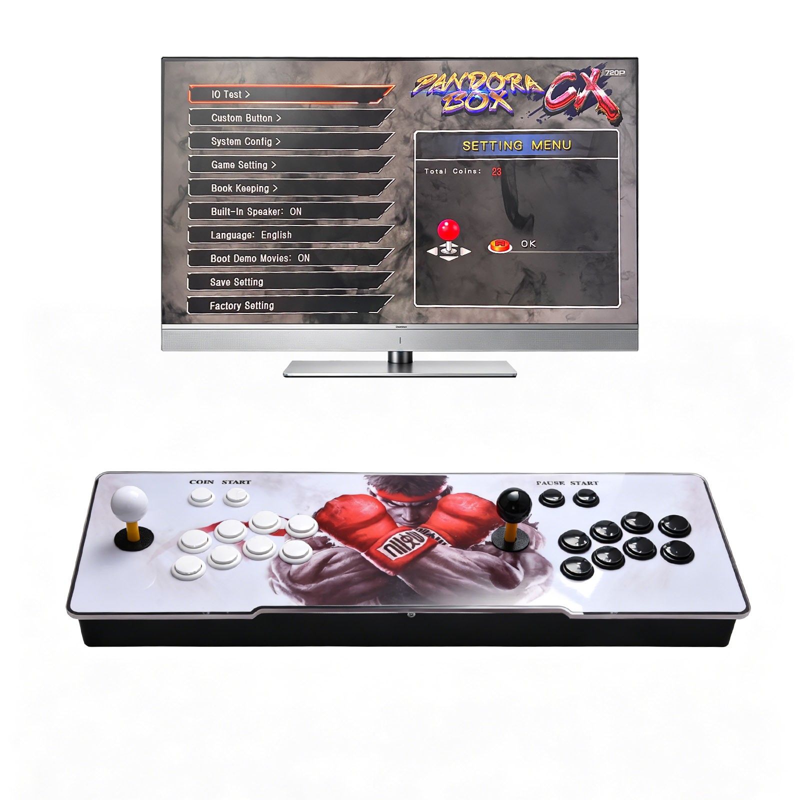 Pandora's Box HD Arcade Console, Custom Button Mapping, Plug & Play, VGA HDMI