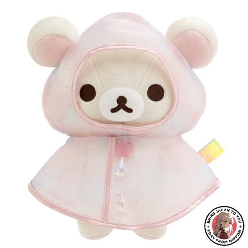San-X Rilakkuma Rainy Days Sunny Days Rilakkuma Plush Toy with Pouch