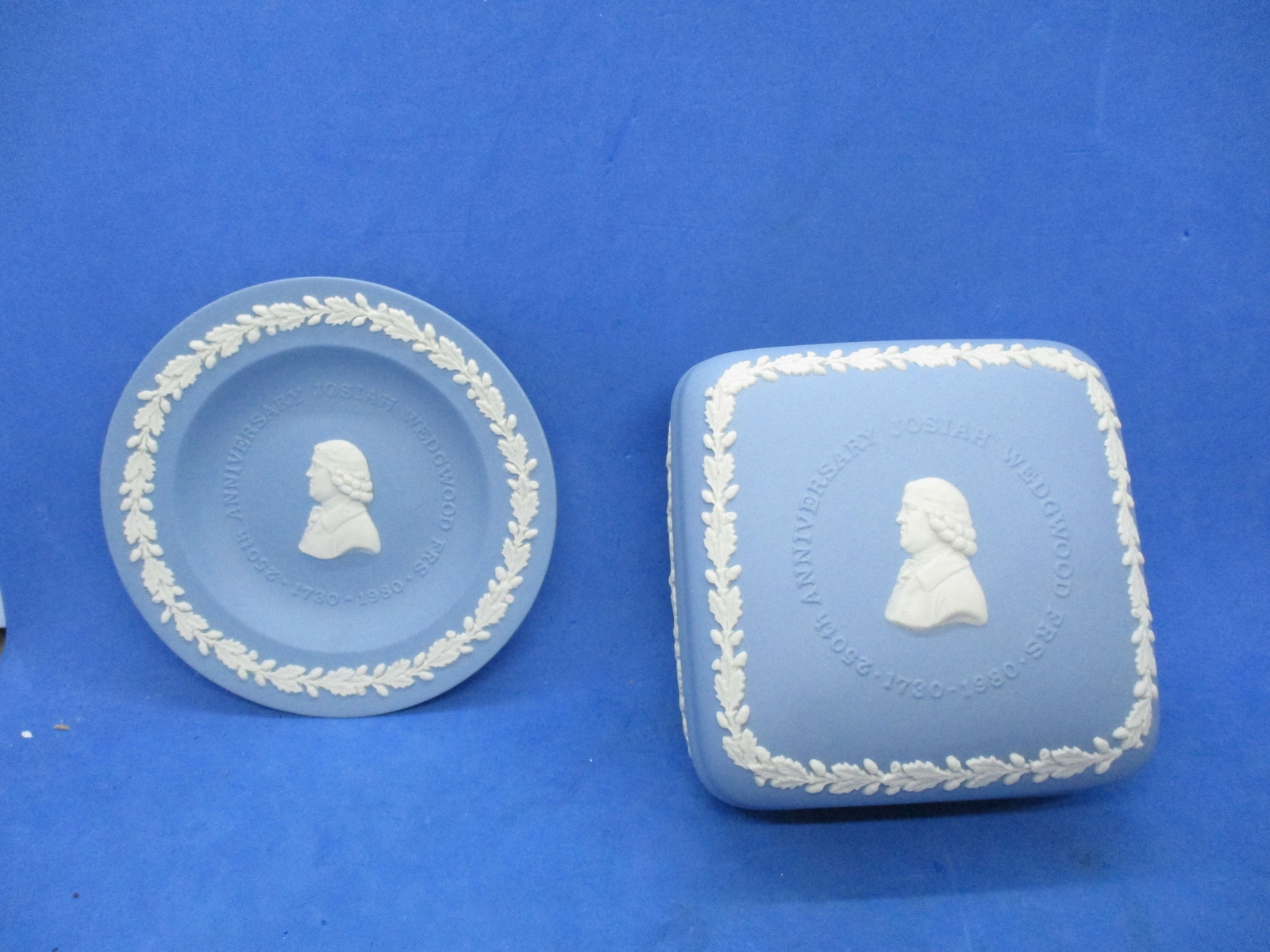 Wedgwood 250th Anniversary Plate 1730-1980 Blue/White Commemorative Plate