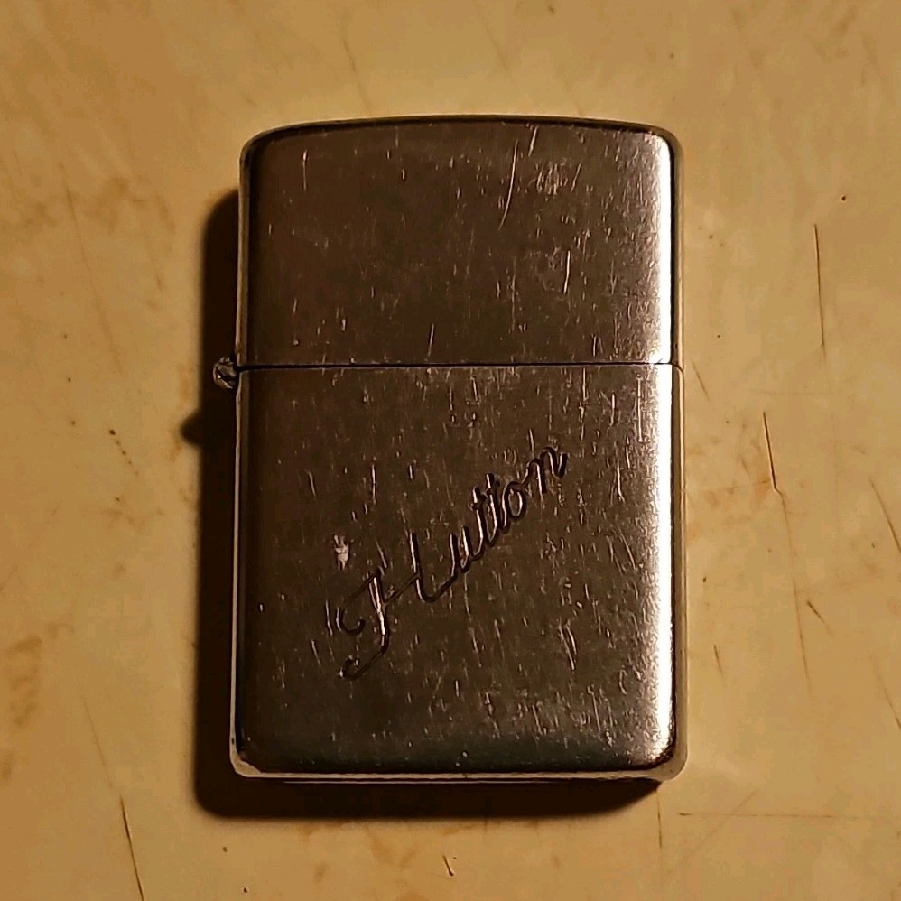 Vintage 1937 - 1950 Zippo Brushed Chrome Cigarette Lighter Bradford PA USA  