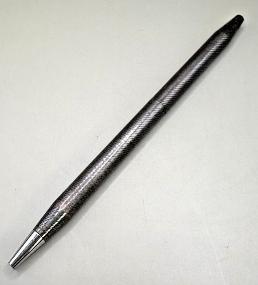 Vintage Tiffany & Co Sterling Silver Ballpoint Pen Engraved Guilloche Working