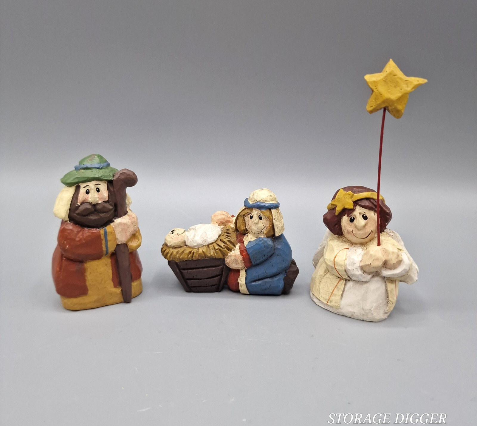 VTG Set of 3 Midwest Of Cannon Falls Eddie Walker Small Nativity Figurines